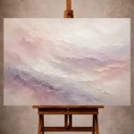 Blush Lavender Horizon Fluid Abstract Wall Art Canvas Print