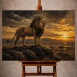 Lion Wall Art wall art print for elegant interiors