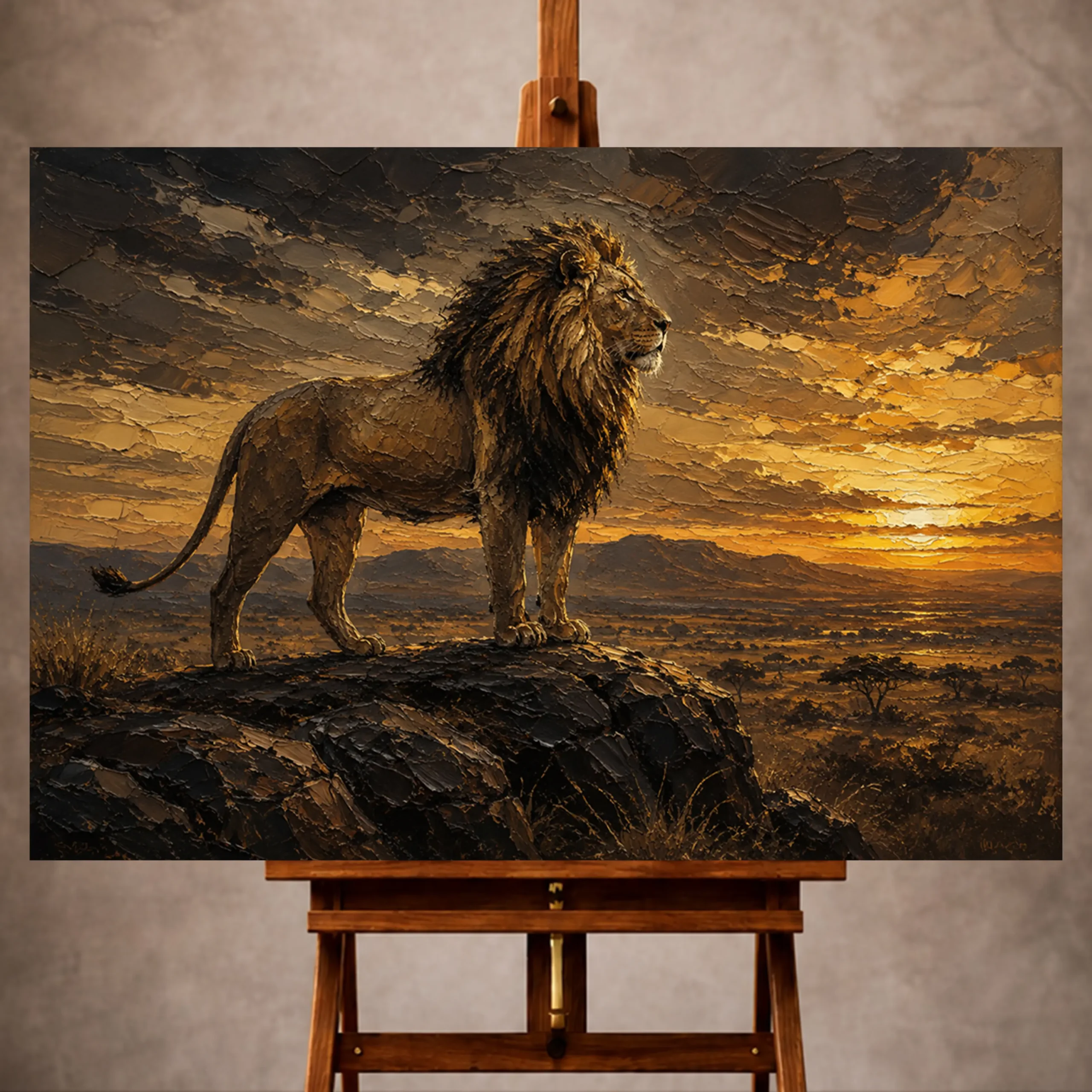 _Yatay MocupPage 1 Lion Wall Art wall art print for elegant interiors