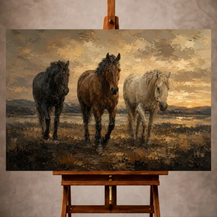 Horse Wall Art, Wall Art, Art Prints, Home Decor, Interior Design, Gallery Wall, Animal Wall Art, Horse Prints, Equestrian Wall Art, Brown Horse Art, Canvas Print, Luxury Wall Decor, Neutral Wall Art, Office Wall Art, Modern Interior