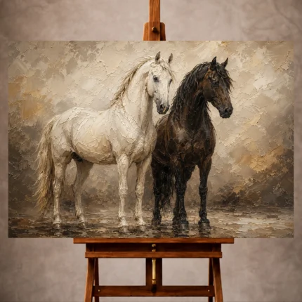 Horse Wall Art, Wall Art, Art Prints, Home Decor, Interior Design, Gallery Wall, Animal Wall Art, Horse Prints, Equestrian Wall Art, Brown Horse Art, Canvas Print, Luxury Wall Decor, Neutral Wall Art, Office Wall Art, Modern Interior