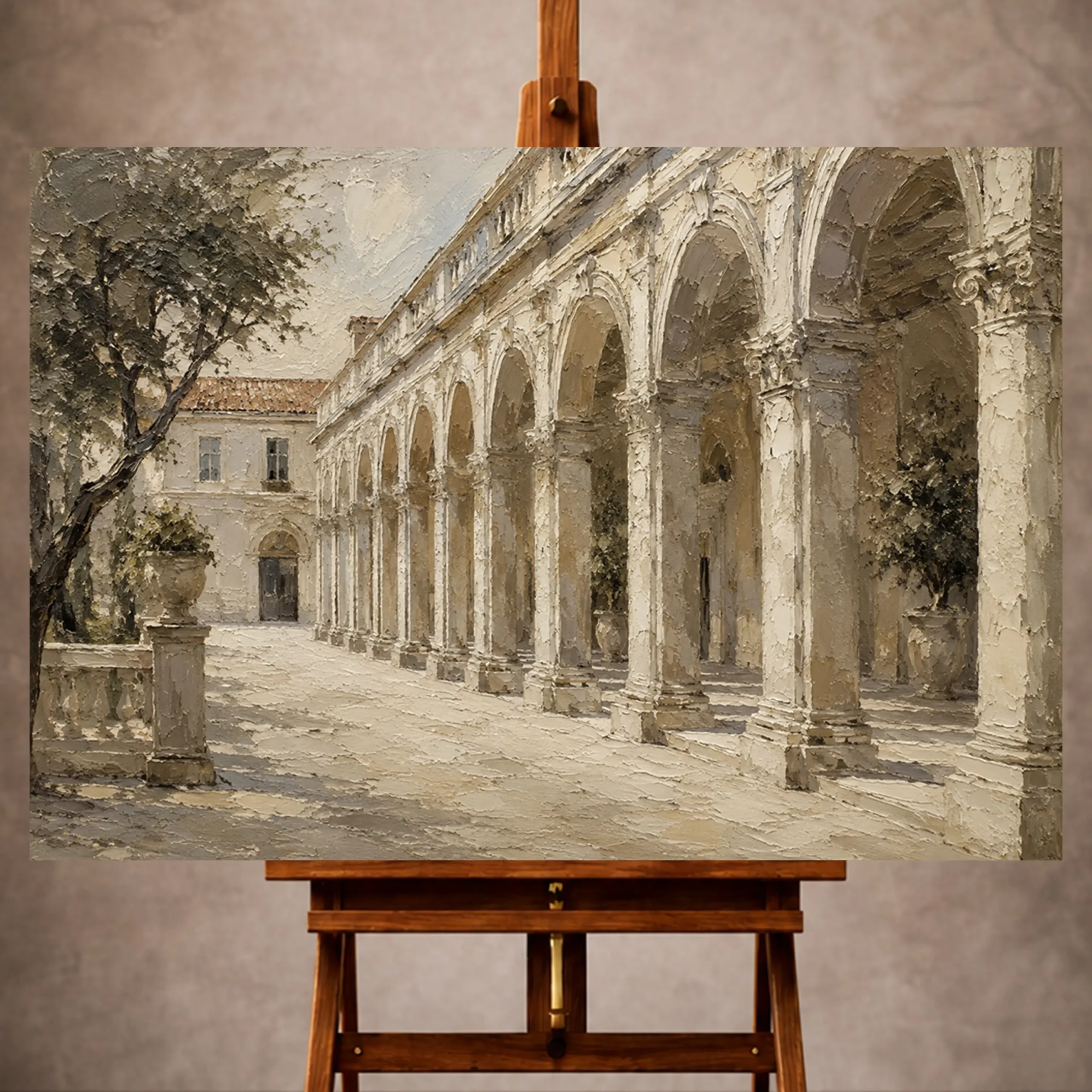 _Yatay MocupPage 1 Renaissance Arcade Classical Architecture Wall Art Canvas Print - Image 1