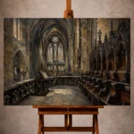 Choir Stalls Gothic Architecture Wall Art Canvas Print