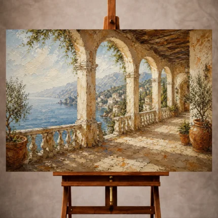 Mediterranean Architecture Wall Art wall art print for elegant interiors