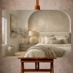 Serene Neutral Bedroom Wall Art wall art print for elegant interiors