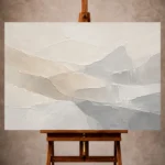 Layered Hills Neutral Abstract Wall Art Canvas Print
