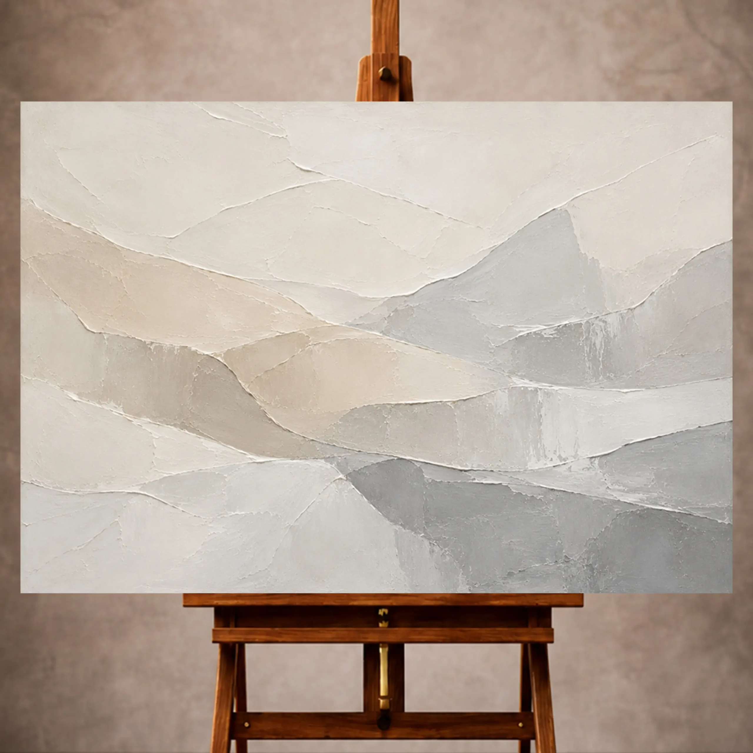 _Yatay MocupPage 1 Layered Hills Neutral Abstract Wall Art Canvas Print - Image 1