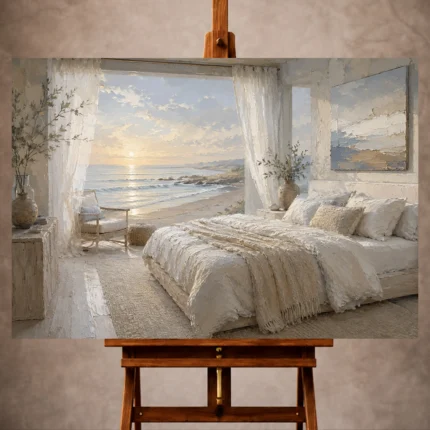 Coastal Bedroom Wall Art wall art print for elegant interiors