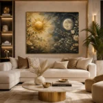 Celestial Garden Sun and Moon Wall Art Canvas Print - Image 11