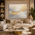 Aureate Cloudscape Gold Abstract Wall Art Canvas Print - Image 10