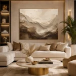 Earth Horizon Textured Abstract Wall Art Canvas Print - Image 10