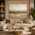 Flowing Earth Textured Abstract Wall Art Canvas Print - Image 10