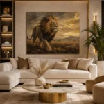 Roaming Sovereign Lion Wall Art Canvas Print - Image 10