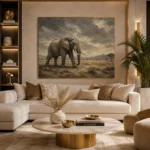 Savanna Elephant Wildlife Portrait Wall Art Canvas Print - Image 10