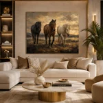 Running Chestnut Horse Wall Art Canvas Print - Image 9