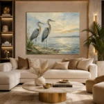 Coastal Herons Bird Wall Art Canvas Print - Image 10