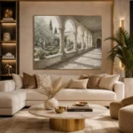 Cloister Garden Arcade Classical Architecture Wall Art Canvas Print - Image 10