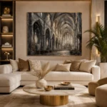 Grand Nave Gothic Architecture Wall Art Canvas Print - Image 10