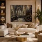 Choir Stalls Gothic Architecture Wall Art Canvas Print - Image 9