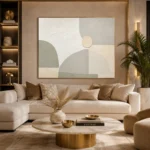 Sage Arch Neutral Abstract Wall Art Canvas Print - Image 10