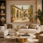 Lemon Courtyard Mediterranean Architecture Wall Art Canvas Print - Image 7