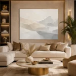 Layered Hills Neutral Abstract Wall Art Canvas Print - Image 10