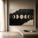 Horizontal Lunar Sequence Moon Phase Wall Art Canvas Print - Image 12