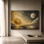 Celestial Horizon Sun and Moon Wall Art Canvas Print - Image 12