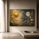 Celestial Garden Sun and Moon Wall Art Canvas Print - Image 12