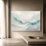 Aqua Tide Fluid Abstract Wall Art Canvas Print - Image 11