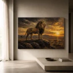 Sunset Monarch Lion Wall Art Canvas Print - Image 11