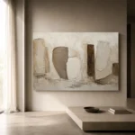 Stone Forms Textured Abstract Wall Art Canvas Print - Image 11