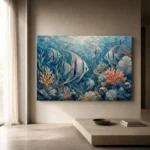 Coral Reef Angelfish Sea Life Wall Art Canvas Print - Image 11
