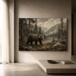 Mountain Bear Wildlife Portrait Wall Art Canvas Print - Image 11