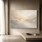 Champagne Horizon Neutral Abstract Wall Art Canvas Print - Image 11