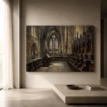 Choir Stalls Gothic Architecture Wall Art Canvas Print - Image 10