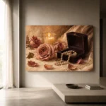 Pearl Jewelry Box Romantic Bedroom Wall Art Canvas Print - Image 12