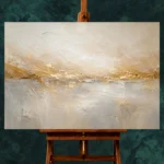 Gilded Meridian Gold Abstract Wall Art Canvas Print - Image 2