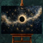 Solar Eclipse Zodiac Wall Art Canvas Print - Image 3