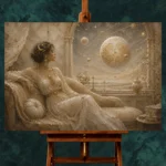 Celestial Observatory Muse Celestial Feminine Wall Art Canvas Print - Image 3