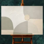 Sage Arch Neutral Abstract Wall Art Canvas Print - Image 2