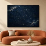 Celestial Sphere Chart Constellation Wall Art Canvas Print - Image 4