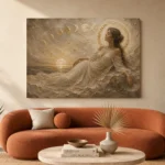 Lunar Tide Muse Celestial Feminine Wall Art Canvas Print - Image 4