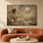 Celestial Observatory Muse Celestial Feminine Wall Art Canvas Print - Image 4