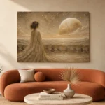 Lunar Horizon Muse Celestial Feminine Wall Art Canvas Print - Image 4