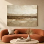 Flowing Earth Textured Abstract Wall Art Canvas Print - Image 3
