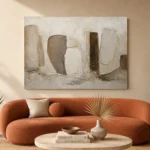 Stone Forms Textured Abstract Wall Art Canvas Print - Image 3