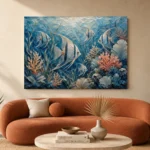 Coral Reef Angelfish Sea Life Wall Art Canvas Print - Image 3