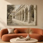 Renaissance Arcade Classical Architecture Wall Art Canvas Print - Image 3