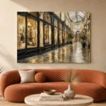 Covered Passage Parisian Architecture Wall Art Canvas Print - Image 3